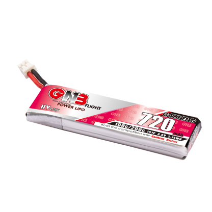 4PCS - GAONENG GNB LiHV 1S 3.8V 720mAh 100C PH2.0 Cabled LiPo Battery