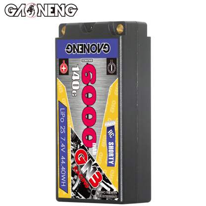 GAONENG GNB 2S 7.4V 6000mAh 140C Shorty 5mm Bullet Hard Case LiPo Battery