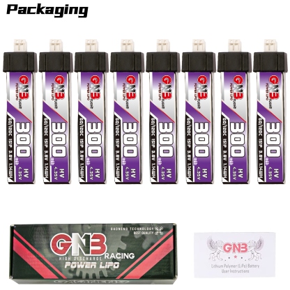 GAONENG GNB LiHV 1S 3.8V 300mAh 60C PH2.0 Plastic Head LiPo Battery