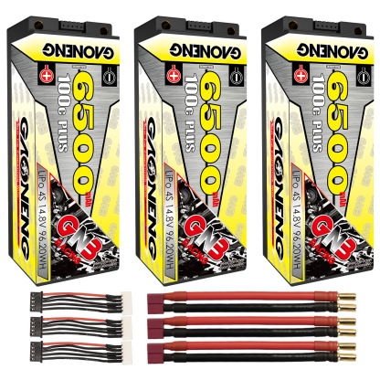 GAONENG GNB 4S 14.8V 6500mAh 100C 5mm Bullet Hard Case LiPo Battery