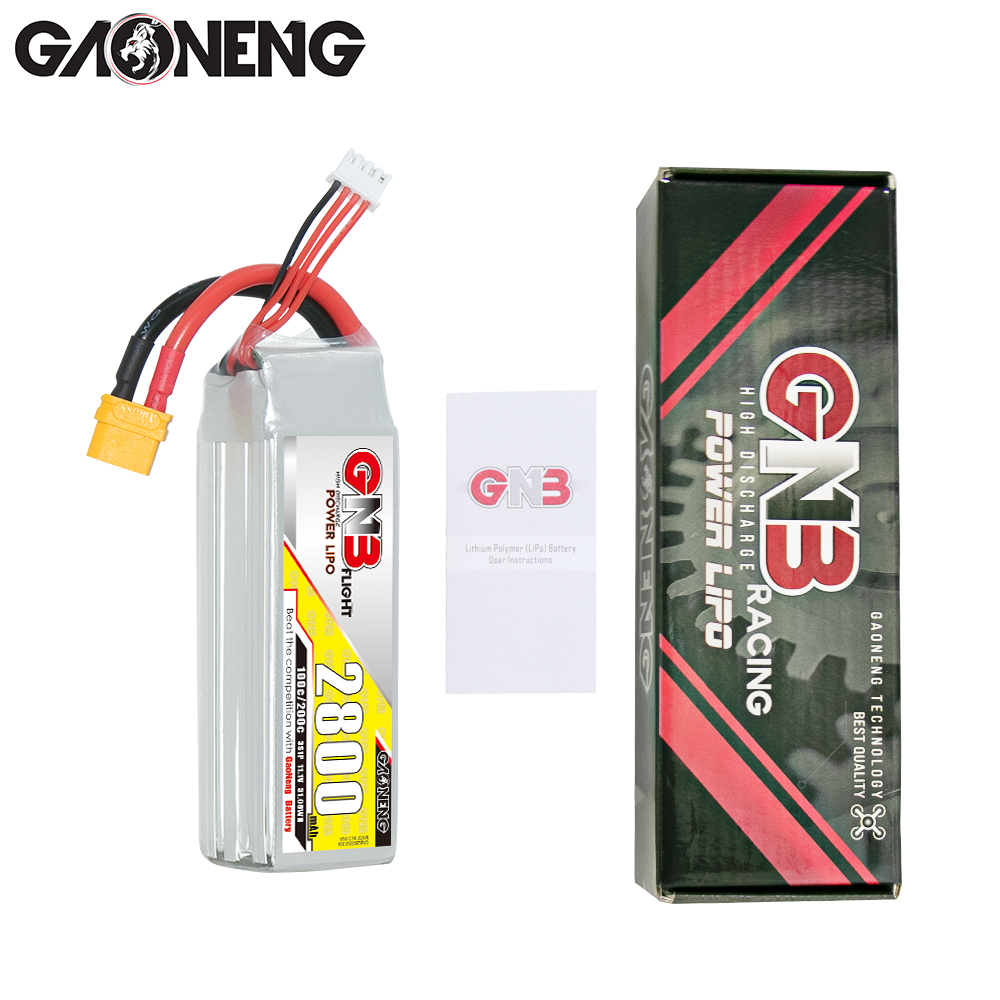 1PCS - GAONENG GNB 3S 11.1V 2800mAh 100C XT60 LiPo Battery