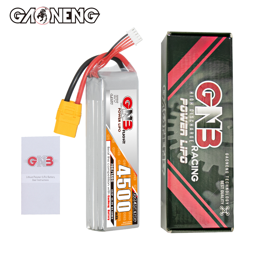 1PC - GAONENG GNB LiHV 4S 15.2V 4500mAh 70C LiPo Battery XT90