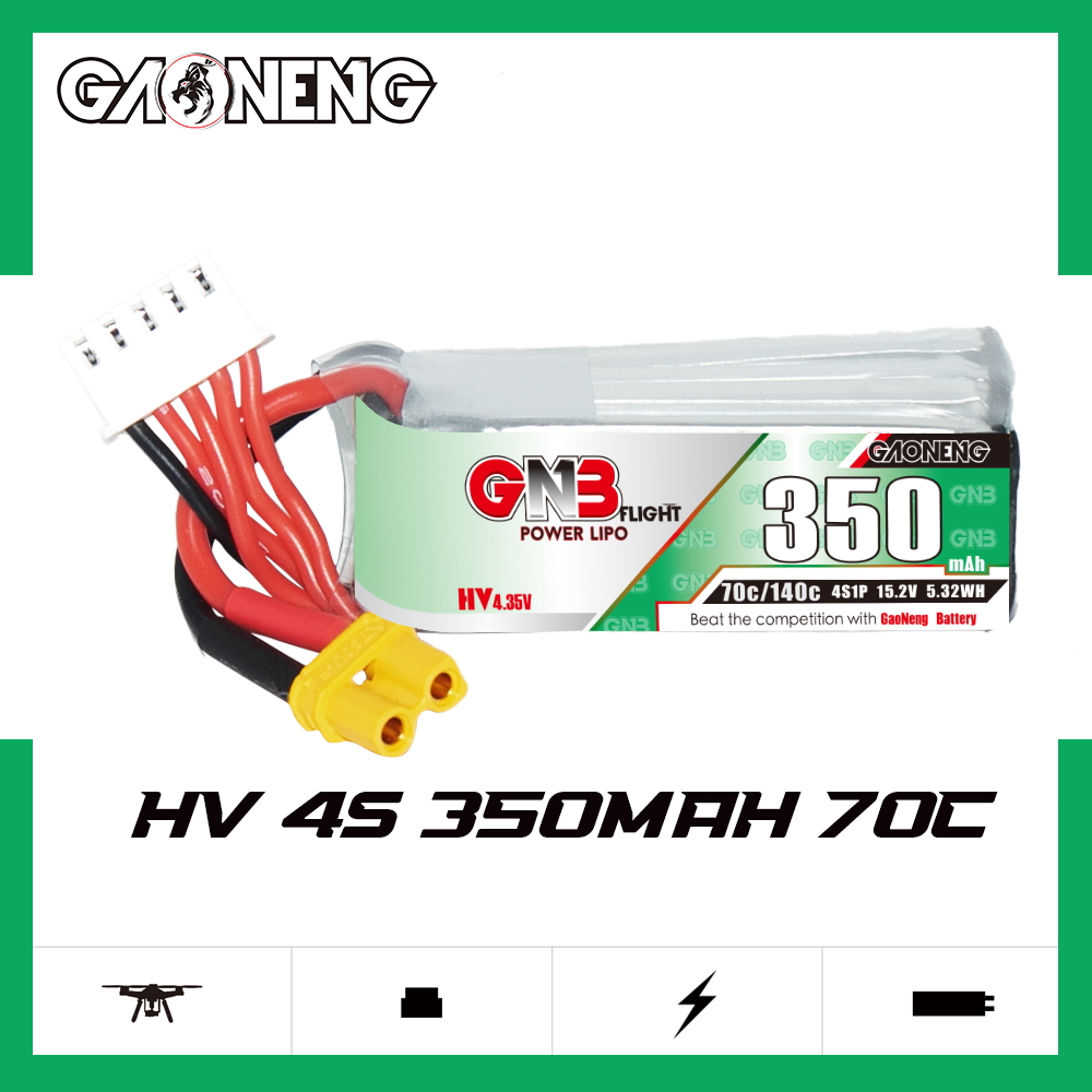 GAONENG GNB LiHV 4S 15.2V 350mAh 70C XT30 LiPo Battery