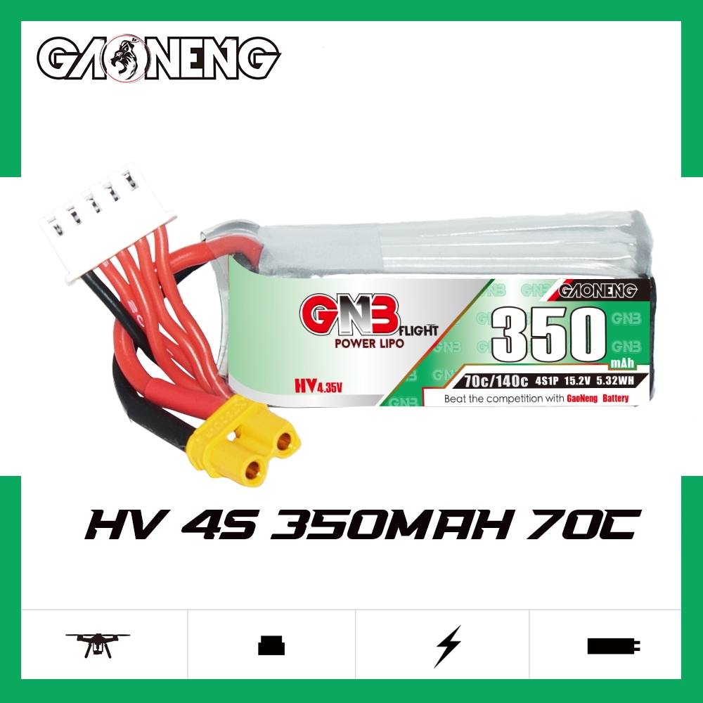 GAONENG GNB LiHV 4S 15.2V 350mAh 70C XT30 LiPo Battery