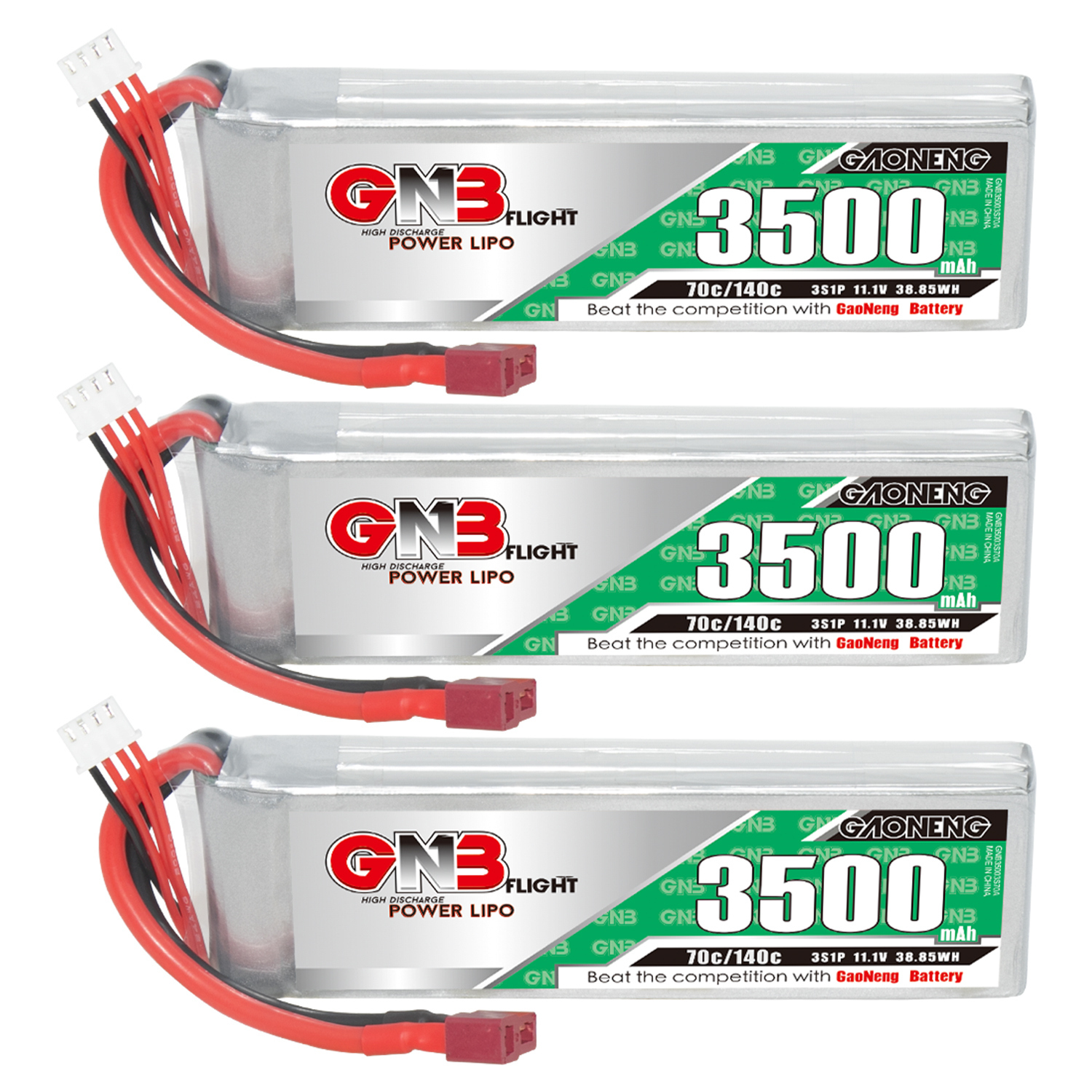 GAONENG GNB 3S 11.1V 3500mAh 70C LiPo Battery T-PLUG