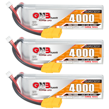 GAONENG GNB LiHV 2S 7.6V 4000mAh 70C LiPo Battery XT90