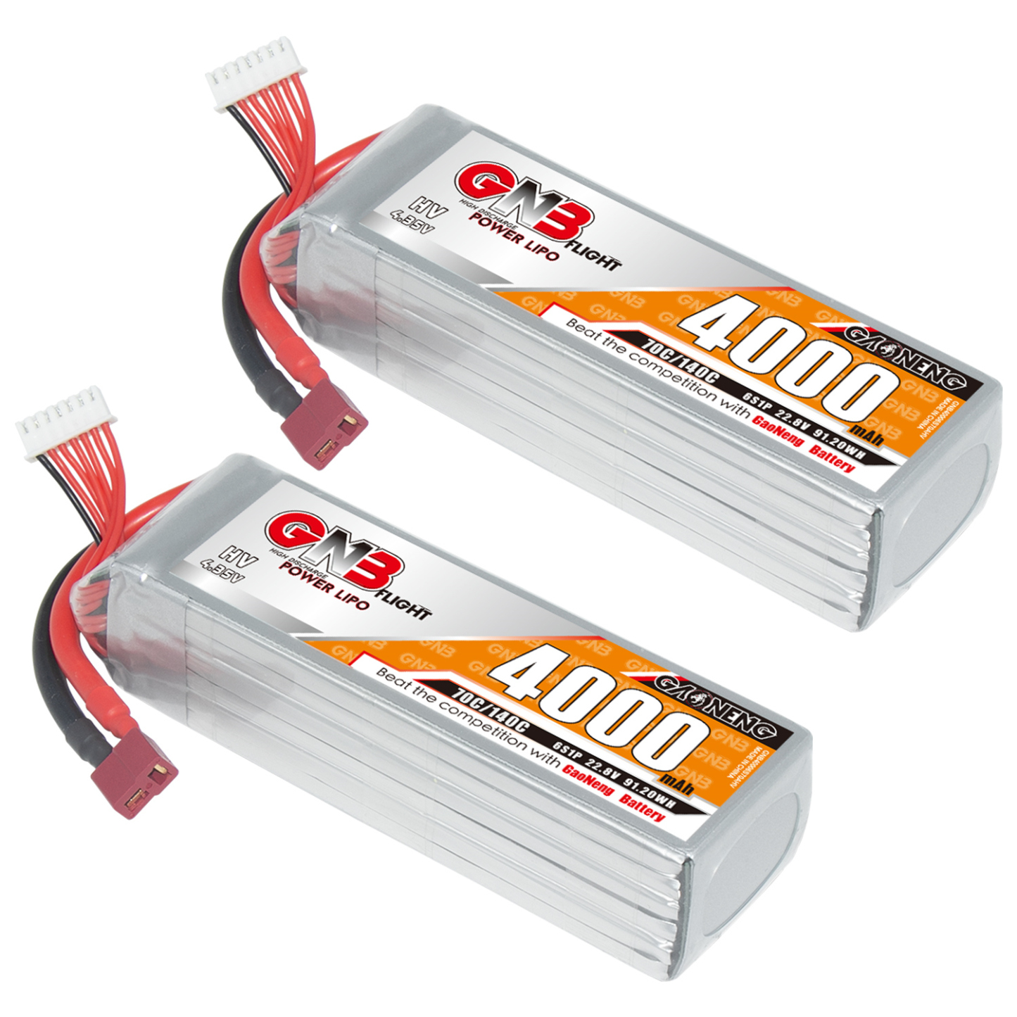 GAONENG GNB LiHV 6S 22.8V 4000mAh 70C LiPo Battery T-PLUG