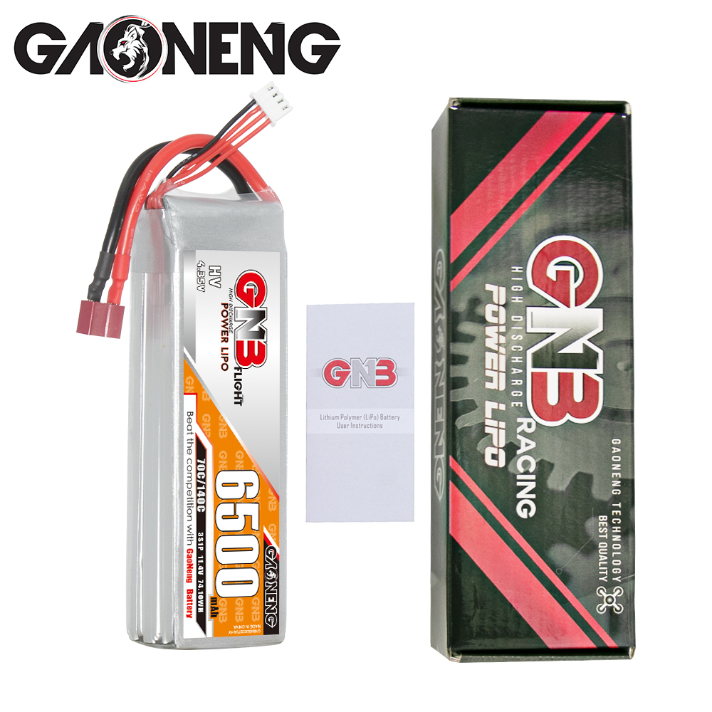GAONENG GNB HV 3S 11.4V 6500mAh 70C LiPo Battery T-PLUG