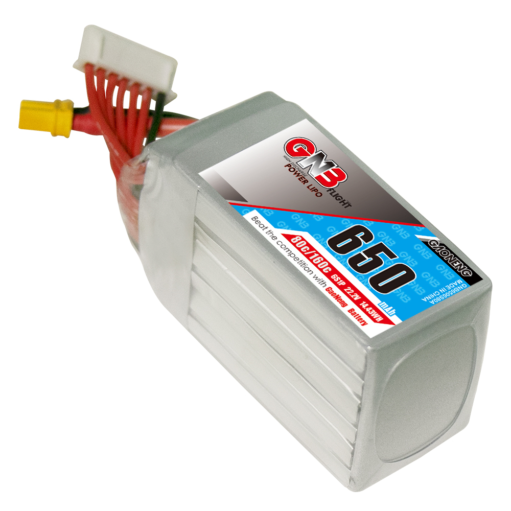 GAONENG GNB 6S 22.2V 650mAh 80C XT30 LiPo Battery
