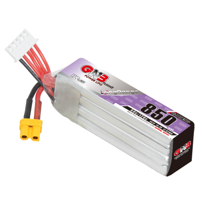 2PCS - GAONENG GNB LiHV 4S 15.2V 850mAh 60C XT30 LiPo Battery Long Type