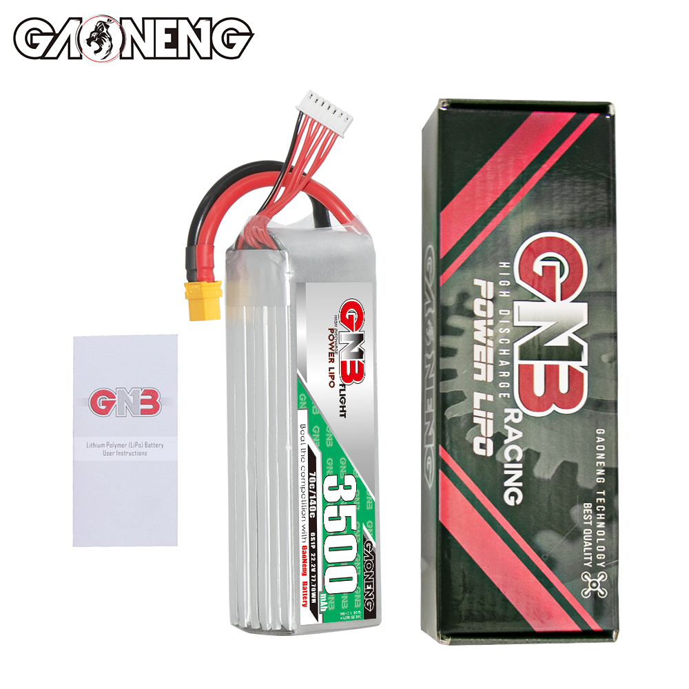 1PC - GAONENG GNB 6S 22.2V 3500mAh 70C LiPo Battery XT60