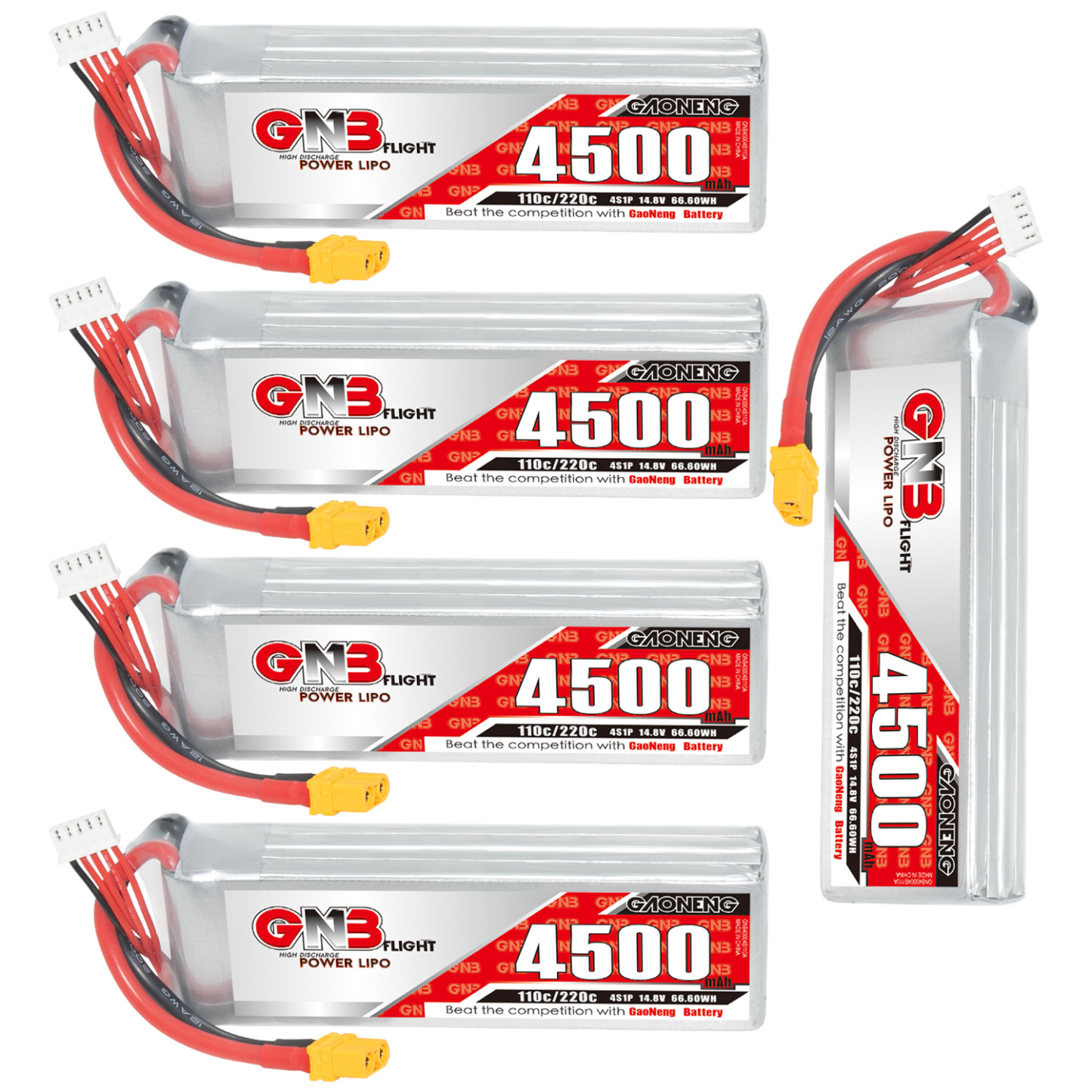 GAONENG GNB 4S 14.8V 4500mAh 110C LiPo Battery XT60