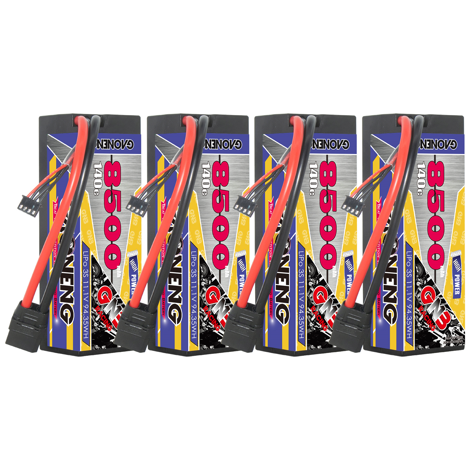 GAONENG GNB 3S 11.1V 8500mAh 140C Cabled Hard Case LiPo Battery XT90