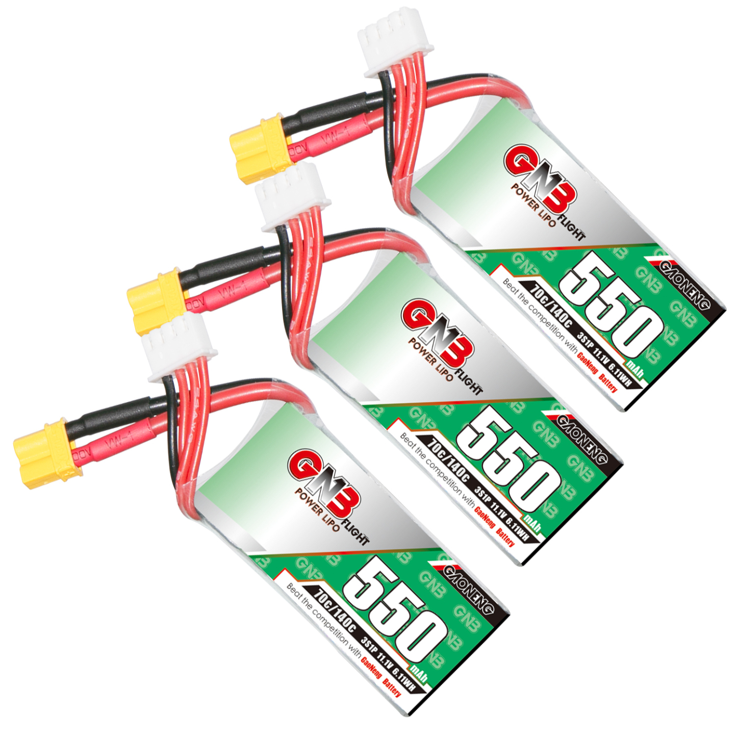 GAONENG GNB 3S 11.1V 550mAh 70C XT30 LiPo Battery