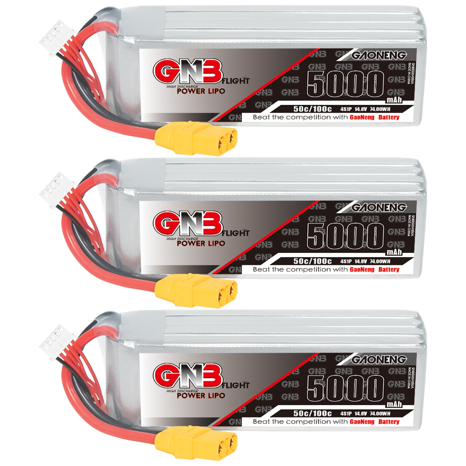 GAONENG GNB 4S 14.8V 5000mAh 50C LiPo Battery XT90