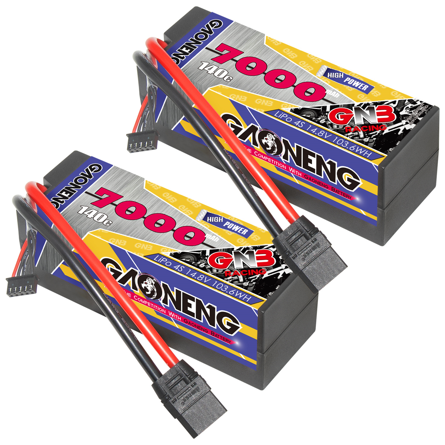 GAONENG GNB 4S 14.8V 7000mAh 140C Cabled Hard Case LiPo Battery XT90