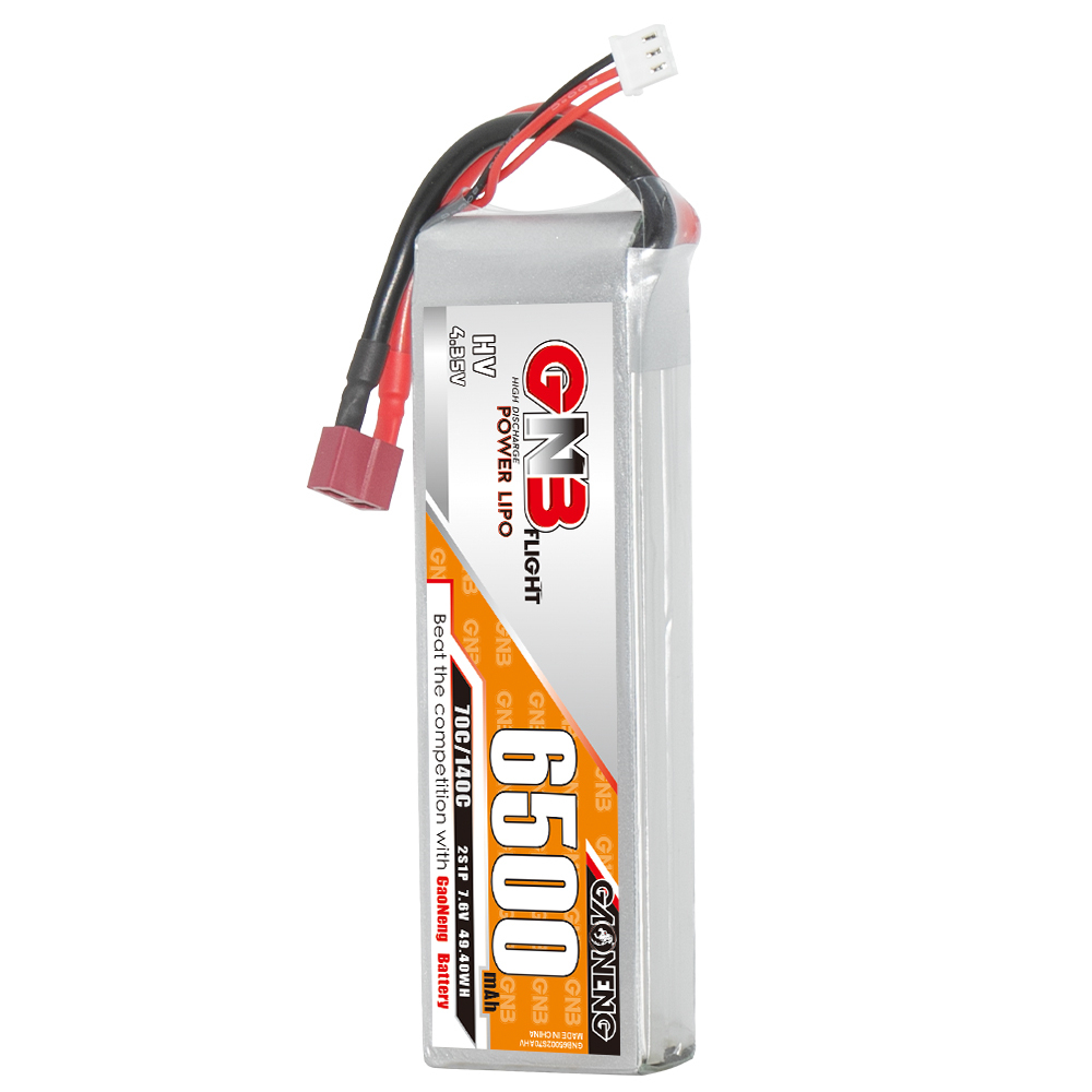 GAONENG GNB HV 2S 7.6V 6500mAh 70C LiPo Battery T-PLUG