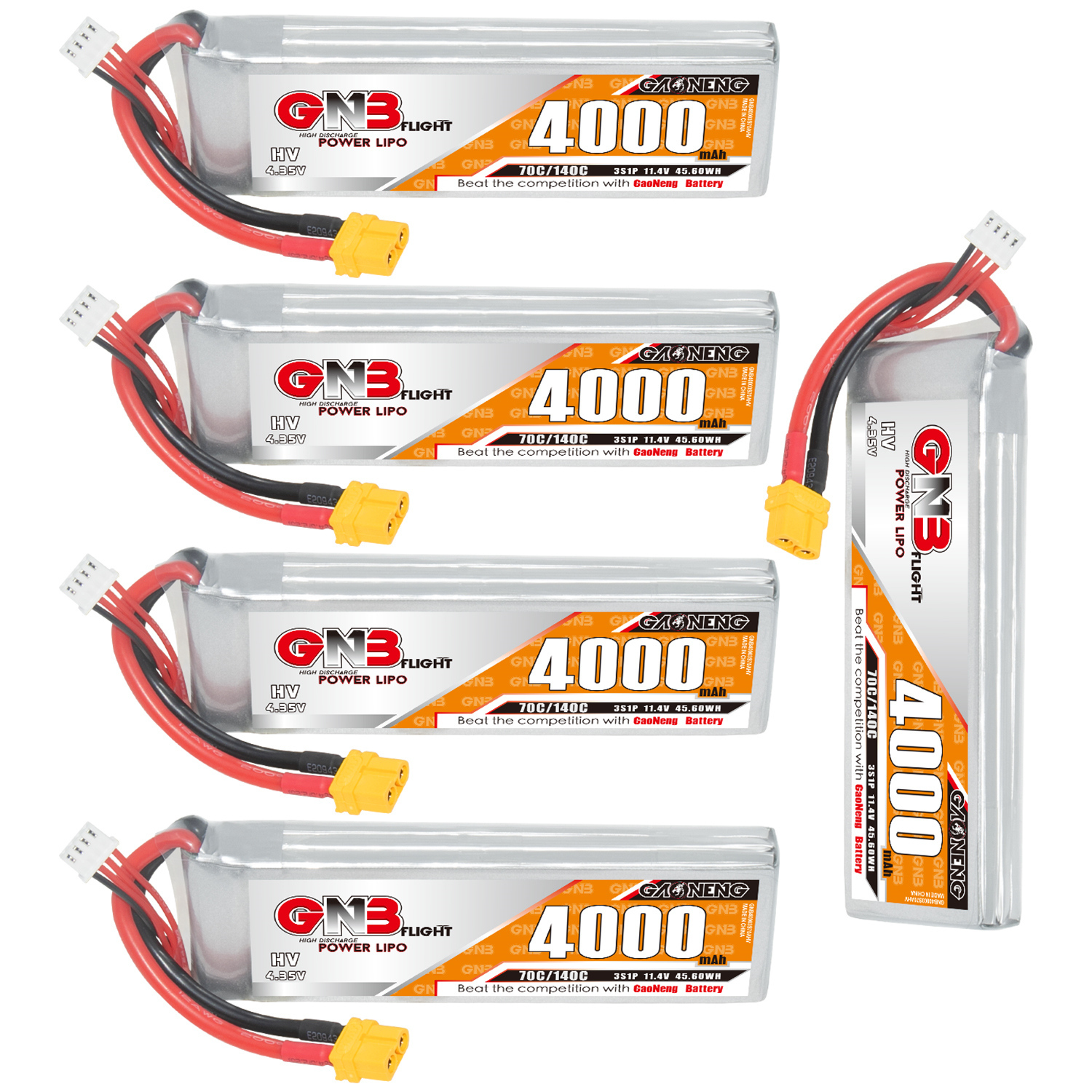 GAONENG GNB LiHV 3S 11.4V 4000mAh 70C LiPo Battery XT60