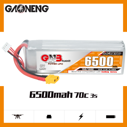 GAONENG GNB HV 3S 11.4V 6500mAh 70C LiPo Battery XT60