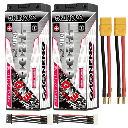 GAONENG GNB LiHV 4S 15.2V 7200mAh 140C 5mm Bullet Hard Case LiPo Battery