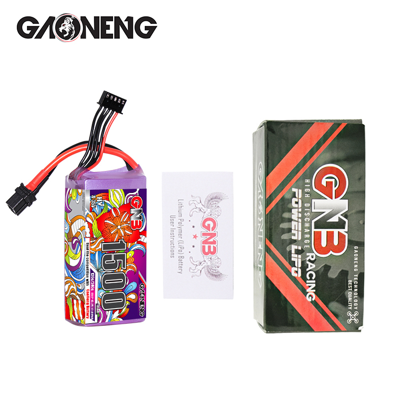 2PCS - GAONENG GNB LiHV 4S 15.2V 1500mAh 120C XT60 LiPo Battery LongRange