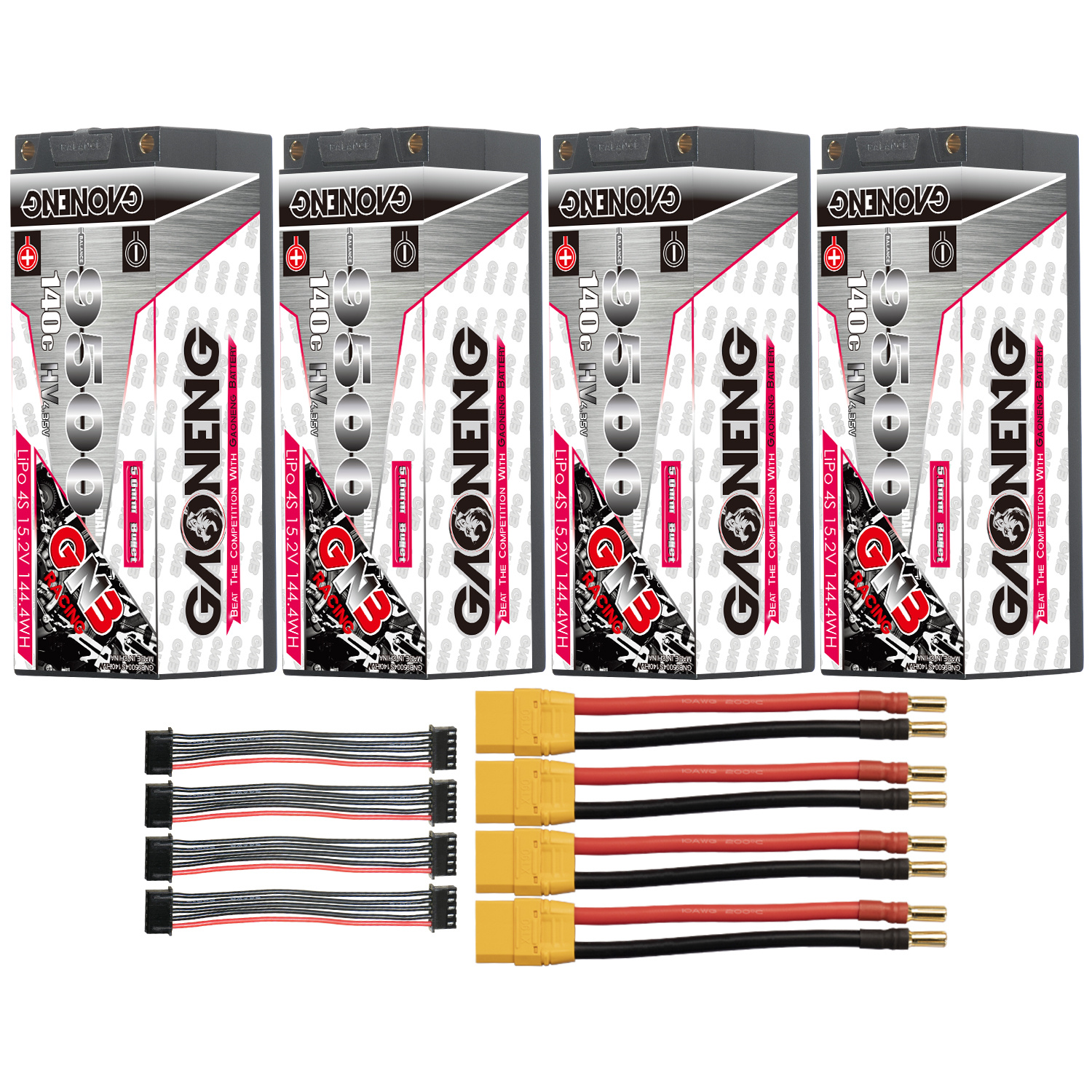 GAONENG GNB LiHV 4S 15.2V 9500mAh 140C 5mm Bullet Hard Case LiPo Battery
