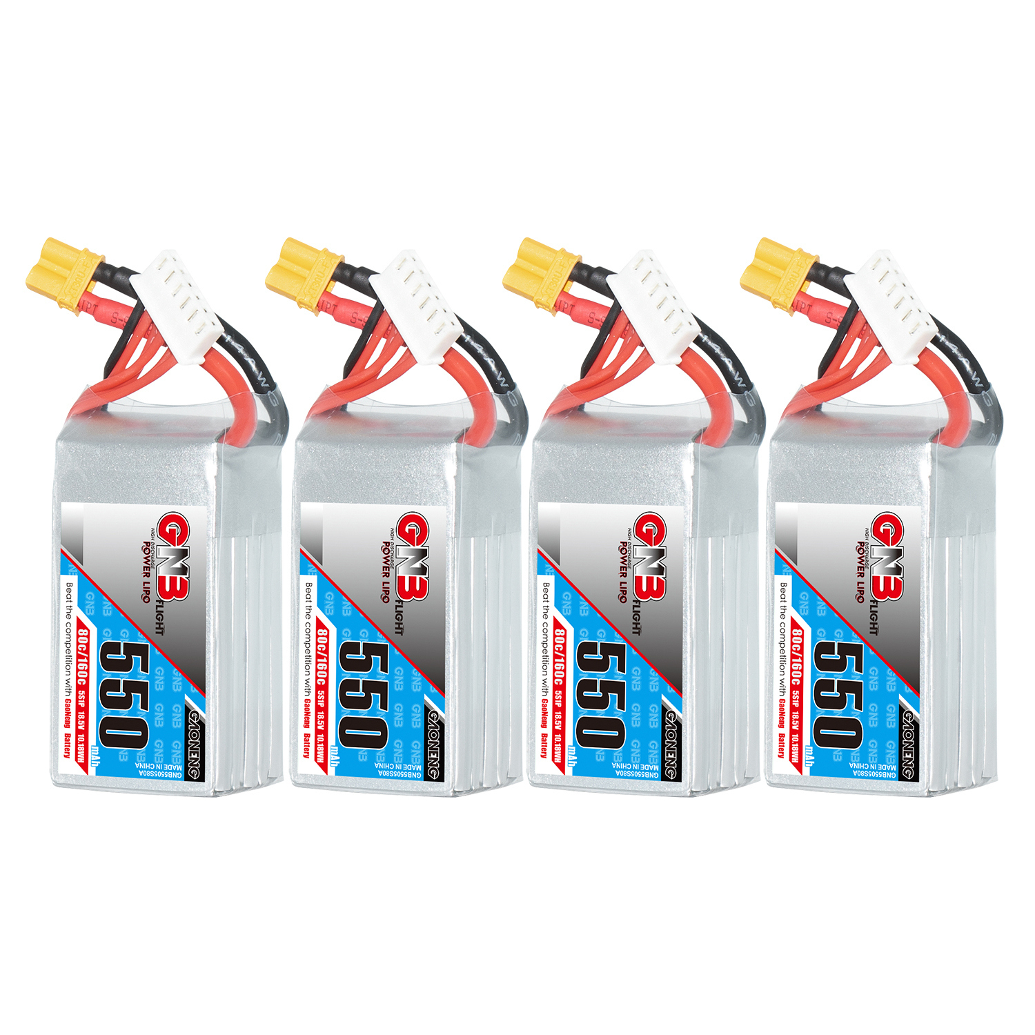 GAONENG GNB 5S 18.5V 550mAh 80C XT30 LiPo Battery Square Type