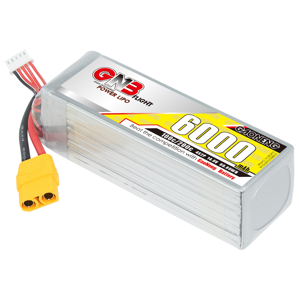 1PCS - GAONENG GNB 4S 14.8V 6000mAh 100C XT90 LiPo Battery