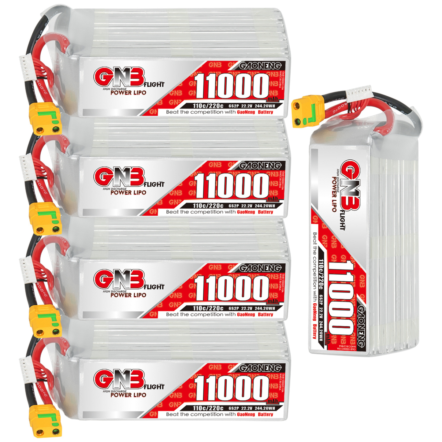 GAONENG GNB 6S 22.2V 11000mAh 10AH 110C RC LiPo Battery XT90S Anti Spark