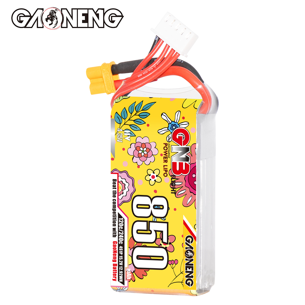 GAONENG GNB LiHV 4S 15.2V 850mAh 120C XT30 LiPo Battery