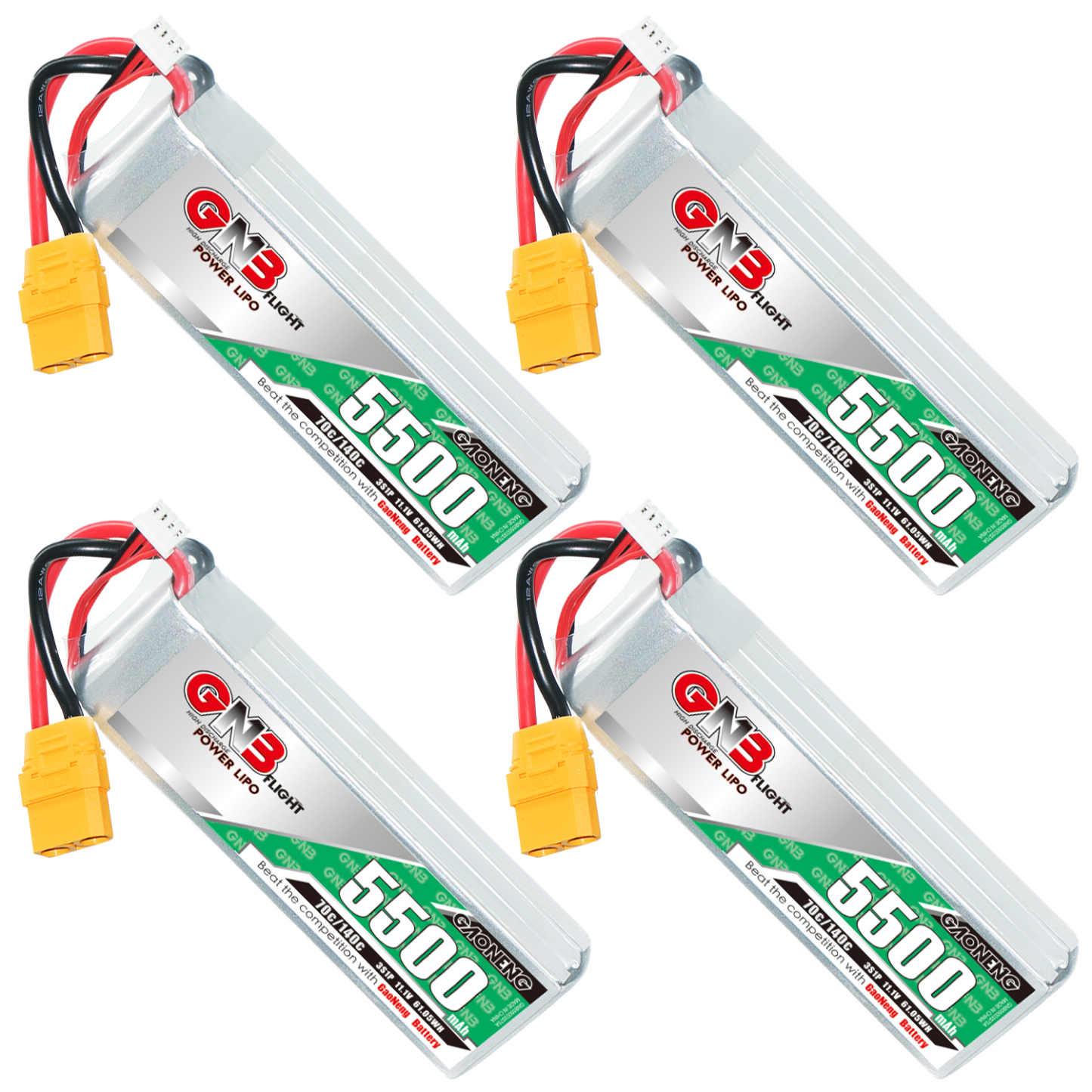 GAONENG GNB 3S 11.1V 5500mAh 70C LiPo Battery XT90