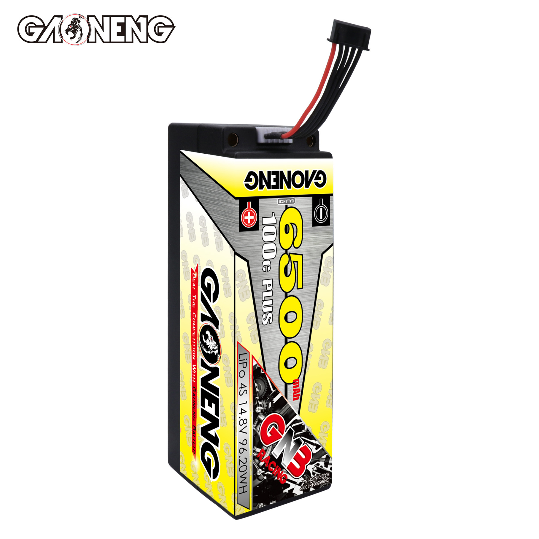 GAONENG GNB 4S 14.8V 6500mAh 100C 5mm Bullet Hard Case LiPo Battery