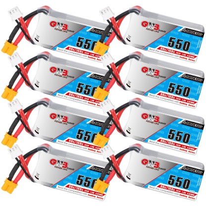 GAONENG GNB 2S 7.4V 550mAh 80C XT30 LiPo Battery Square Type