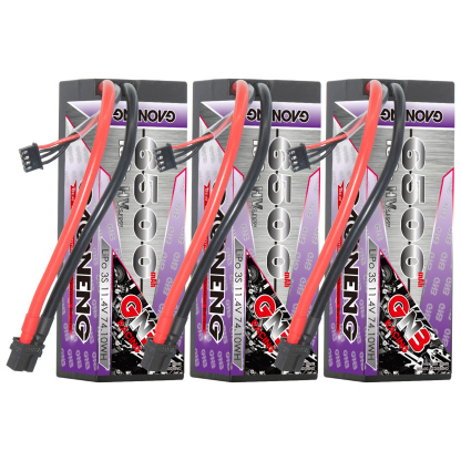 GAONENG GNB LiHV 3S 11.4V 6500mAh 130C Cabled Hard Case LiPo Battery XT60