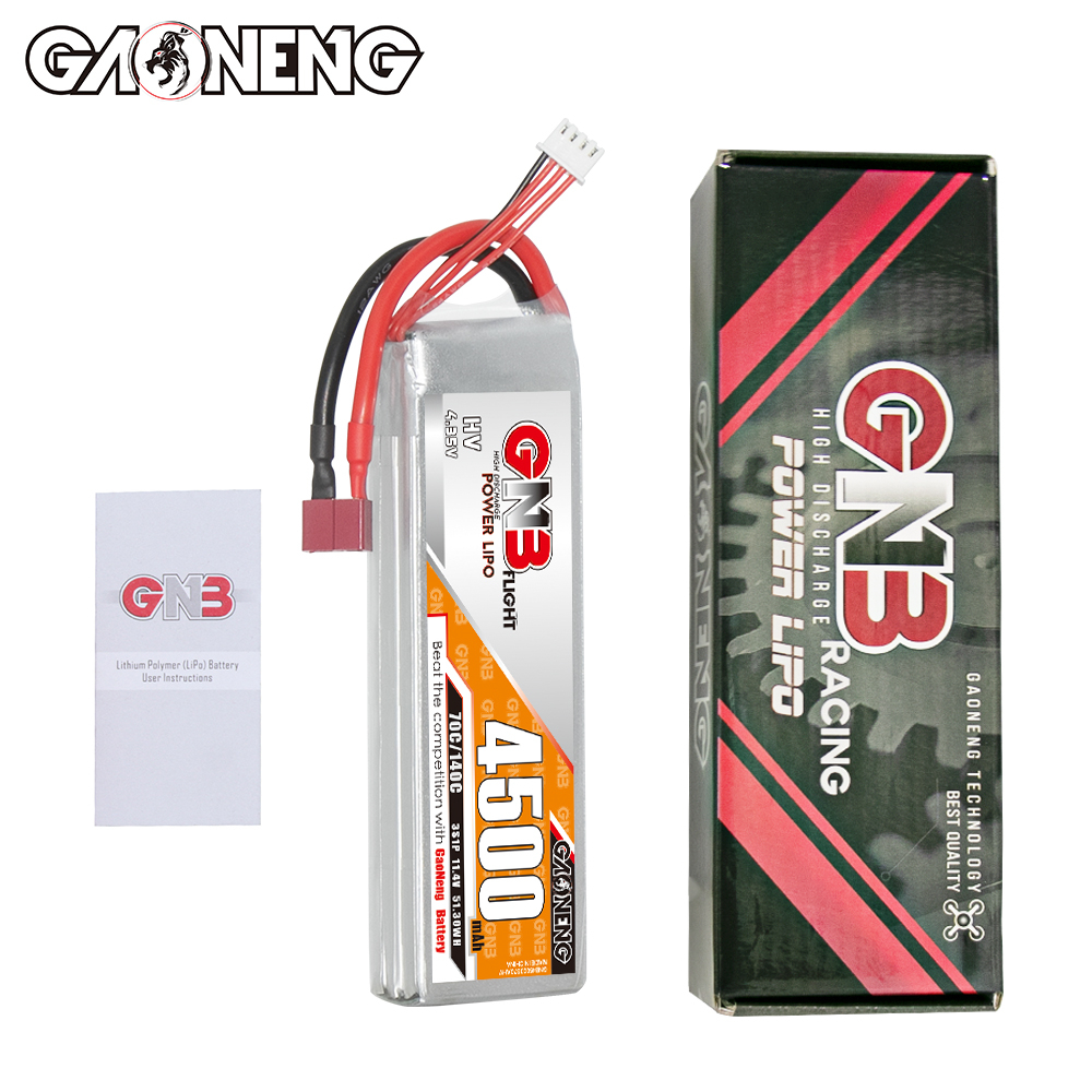 GAONENG GNB LiHV 3S 11.4V 4500mAh 70C LiPo Battery T-PLUG