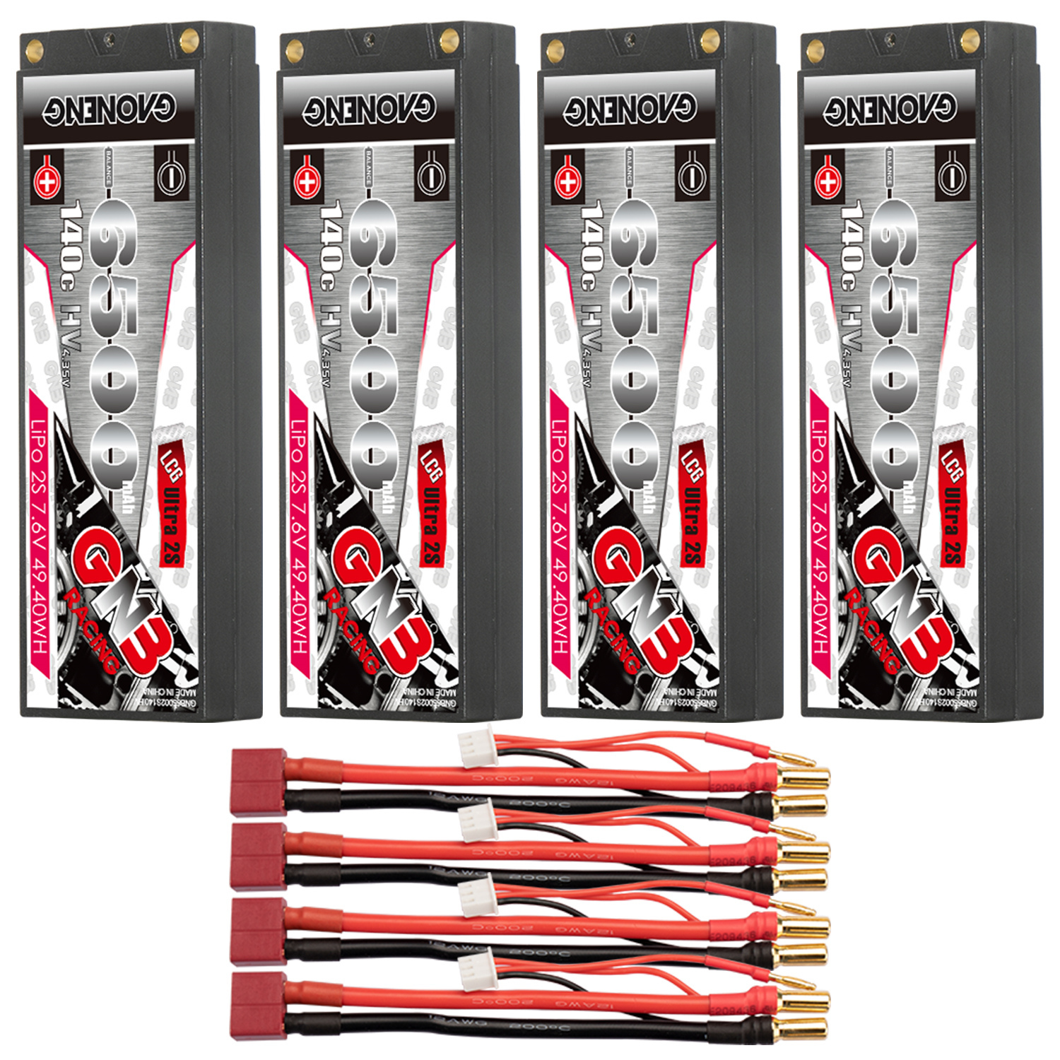 GAONENG GNB LiHV 2S 7.6V 6500mAh 140C 5mm Hard Case Ultra LCG LiPo Battery