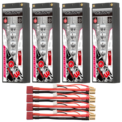 GAONENG GNB LiHV 2S 7.6V 6500mAh 140C 5mm Hard Case Ultra LCG LiPo Battery