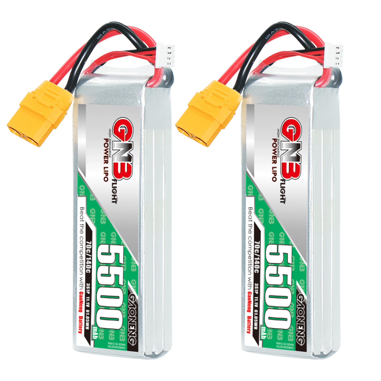 GAONENG GNB 3S 11.1V 5500mAh 70C LiPo Battery XT90