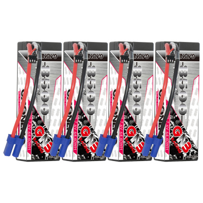 GAONENG GNB LiHV 2S 7.6V 8500mAh 140C Cabled Hard Case LiPo Battery EC5
