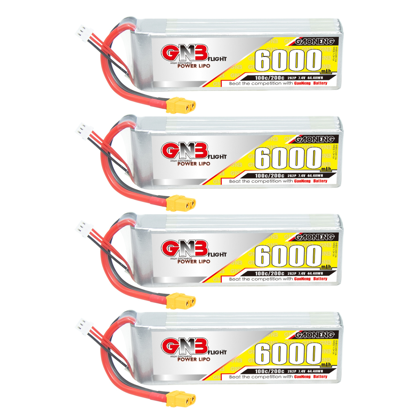 GAONENG GNB 2S 2S2P 7.4V 6000mAh 100C LiPo Battery XT60
