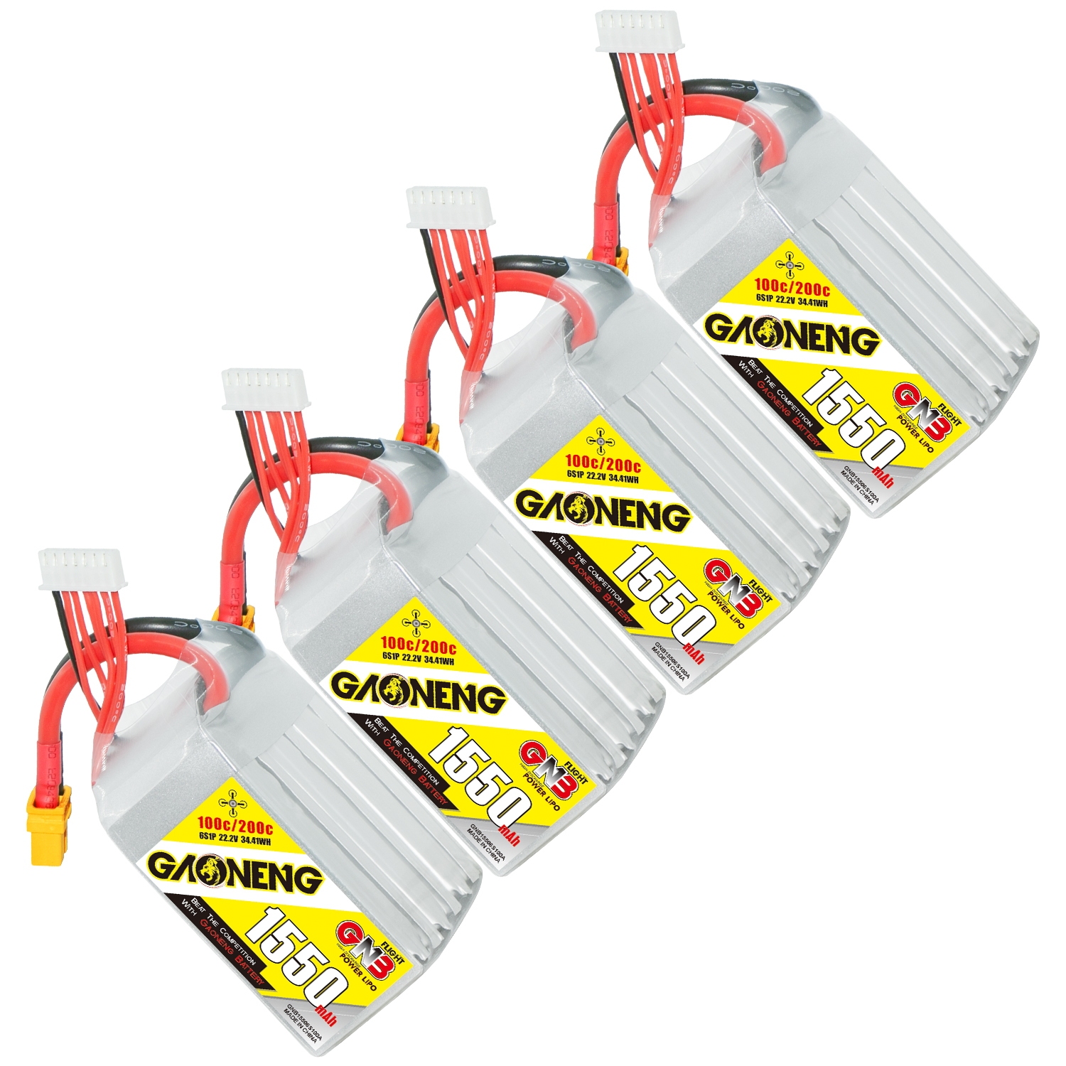 GAONENG GNB 6S 22.2V 1550mAh 100C XT60 LiPo Battery