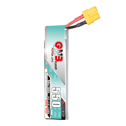 4PCS - GAONENG GNB 1S 3.7V 550mAh 90C XT30 Cabled LiPo Battery