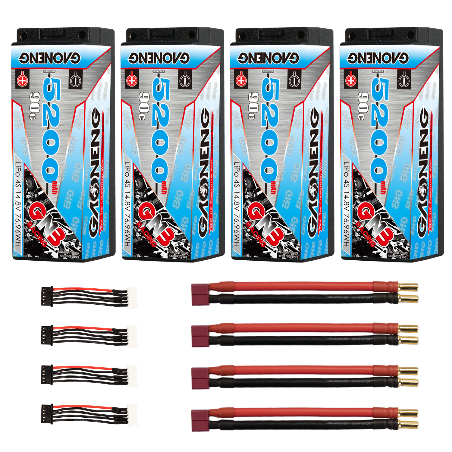 GAONENG GNB 4S 14.8V 5200mAh 90C 5mm Bullet Hard Case LiPo Battery