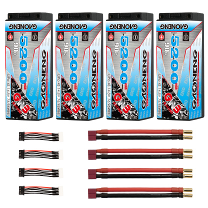 GAONENG GNB 4S 14.8V 5200mAh 90C 5mm Bullet Hard Case LiPo Battery