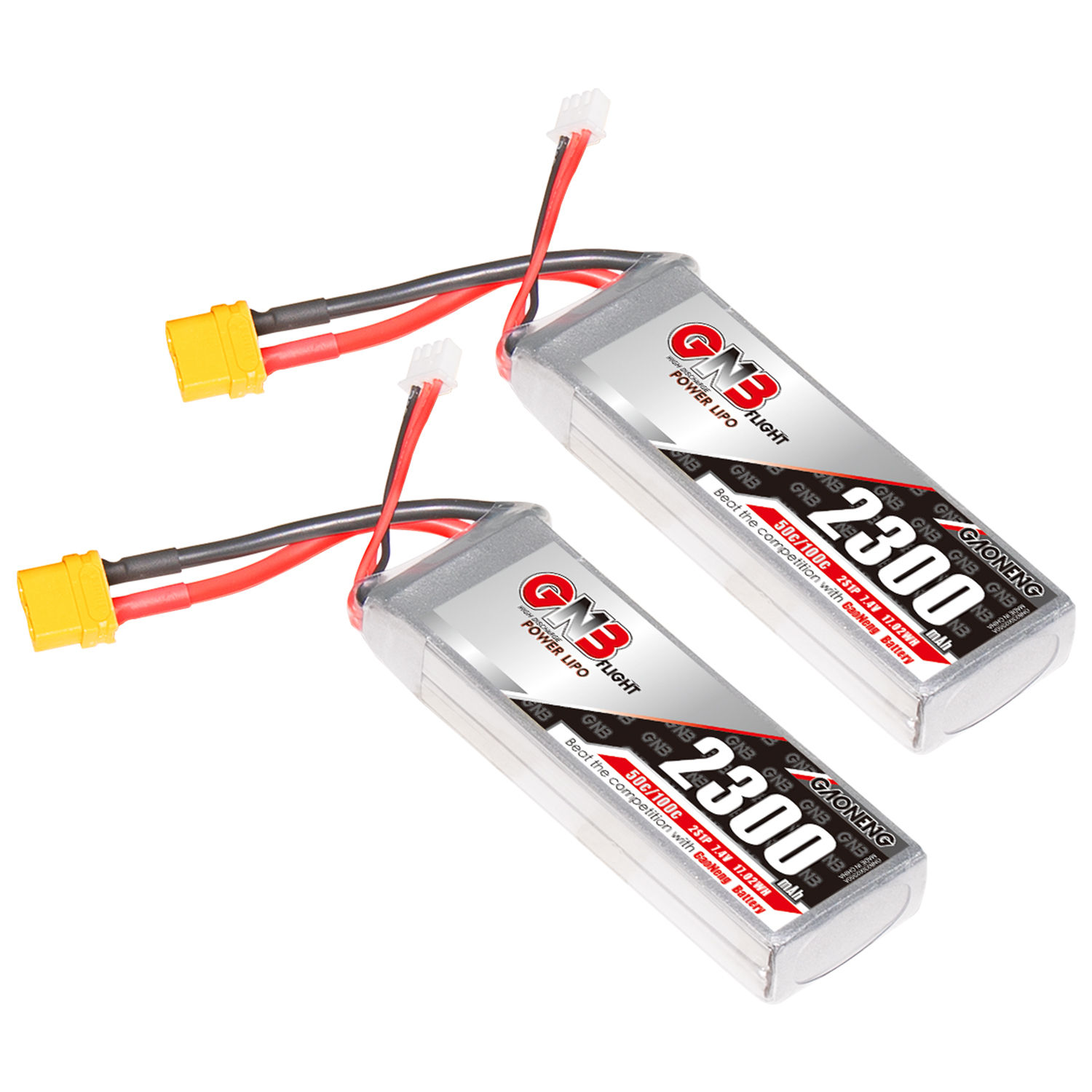 GAONENG GNB 2S 7.4V 2300mAh 50C LiPo Battery XT60 Connector