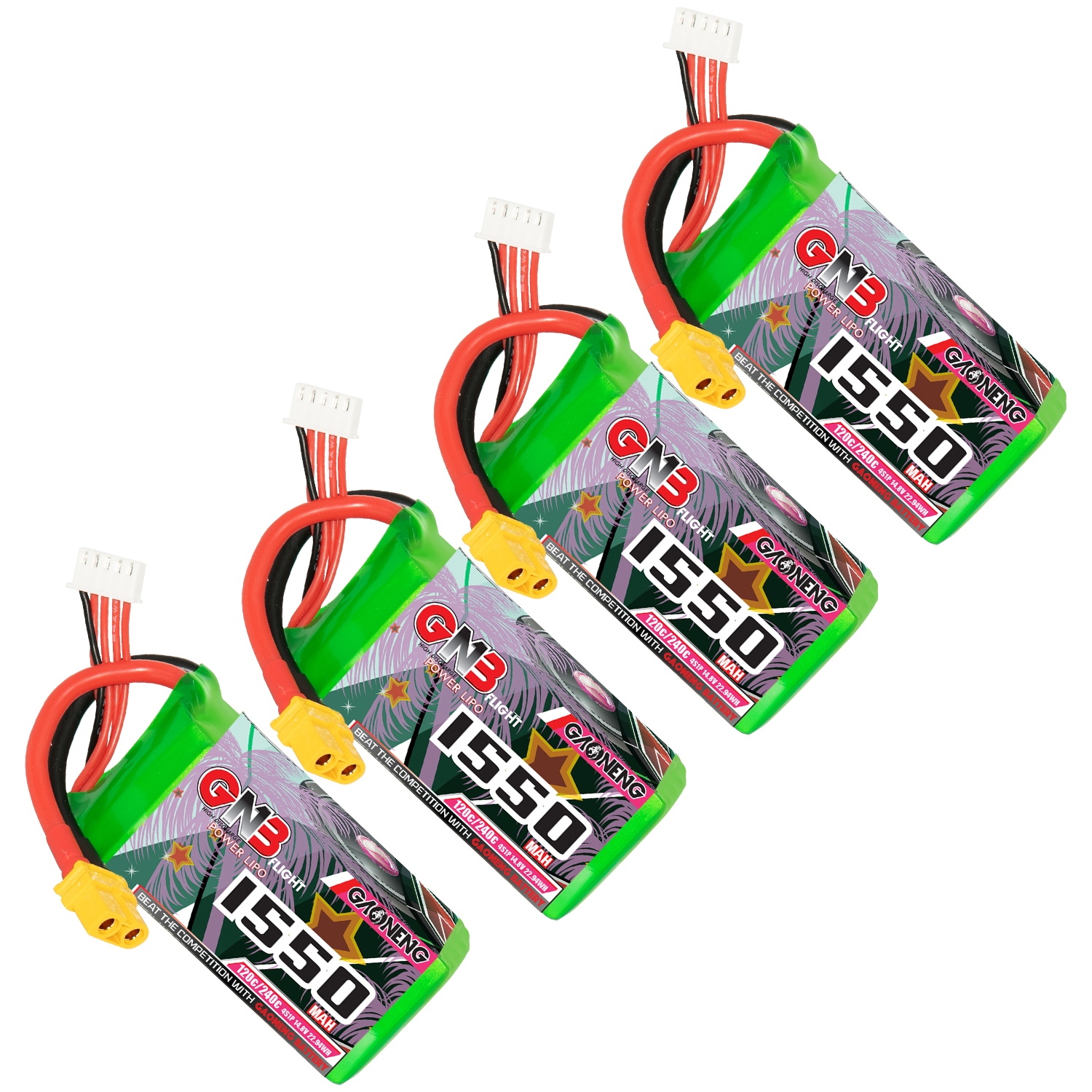 GAONENG GNB 4S 14.8V 1550mAh 120C XT60 LiPo Battery