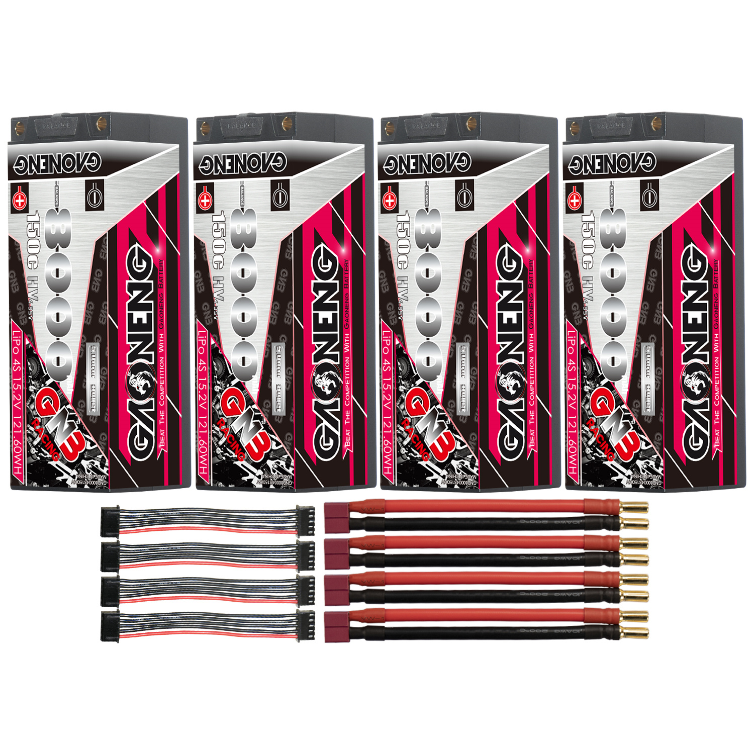 GAONENG GNB LiHV 4S 15.2V 8000mAh 150C 5mm Bullet Hard Case LiPo Battery