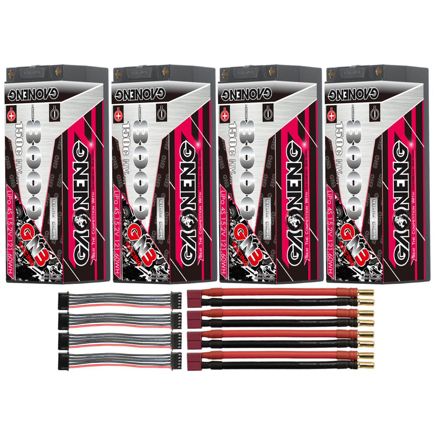 GAONENG GNB LiHV 4S 15.2V 8000mAh 150C 5mm Bullet Hard Case LiPo Battery
