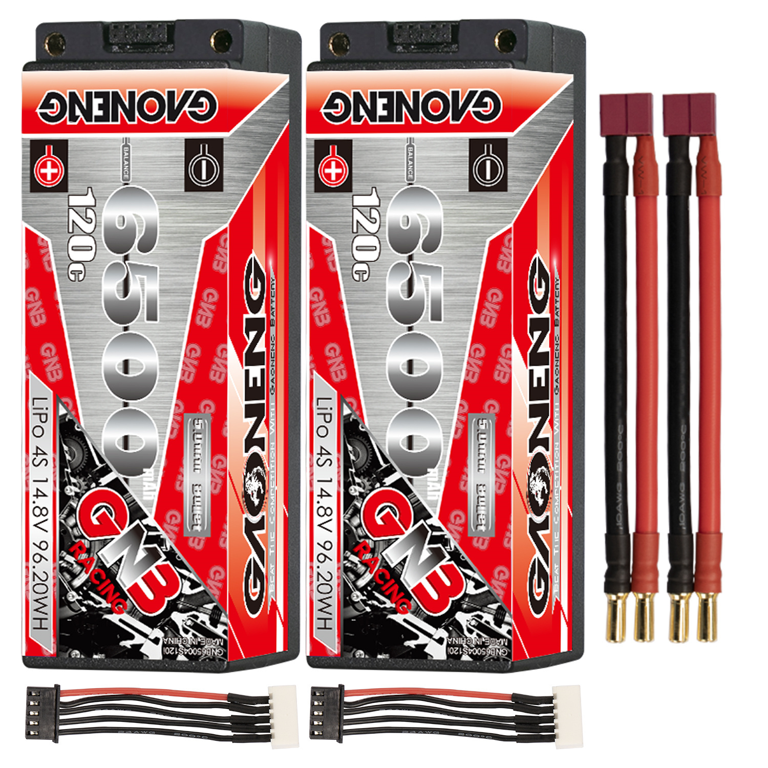 GAONENG GNB 4S 14.8V 6500mAh 120C 5mm Bullet Hard Case LiPo Battery