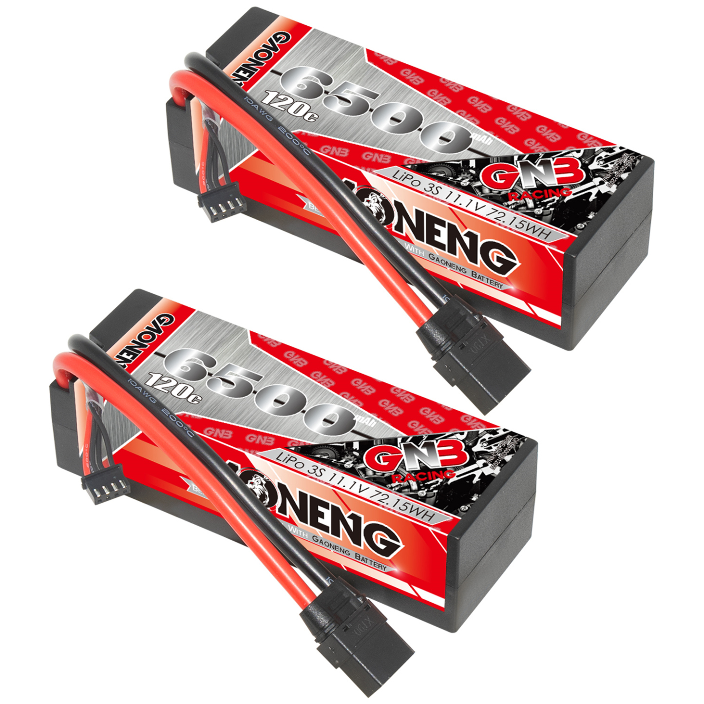 GAONENG GNB 3S 11.1V 6500mAh 120C Cabled Hard Case LiPo Battery XT90